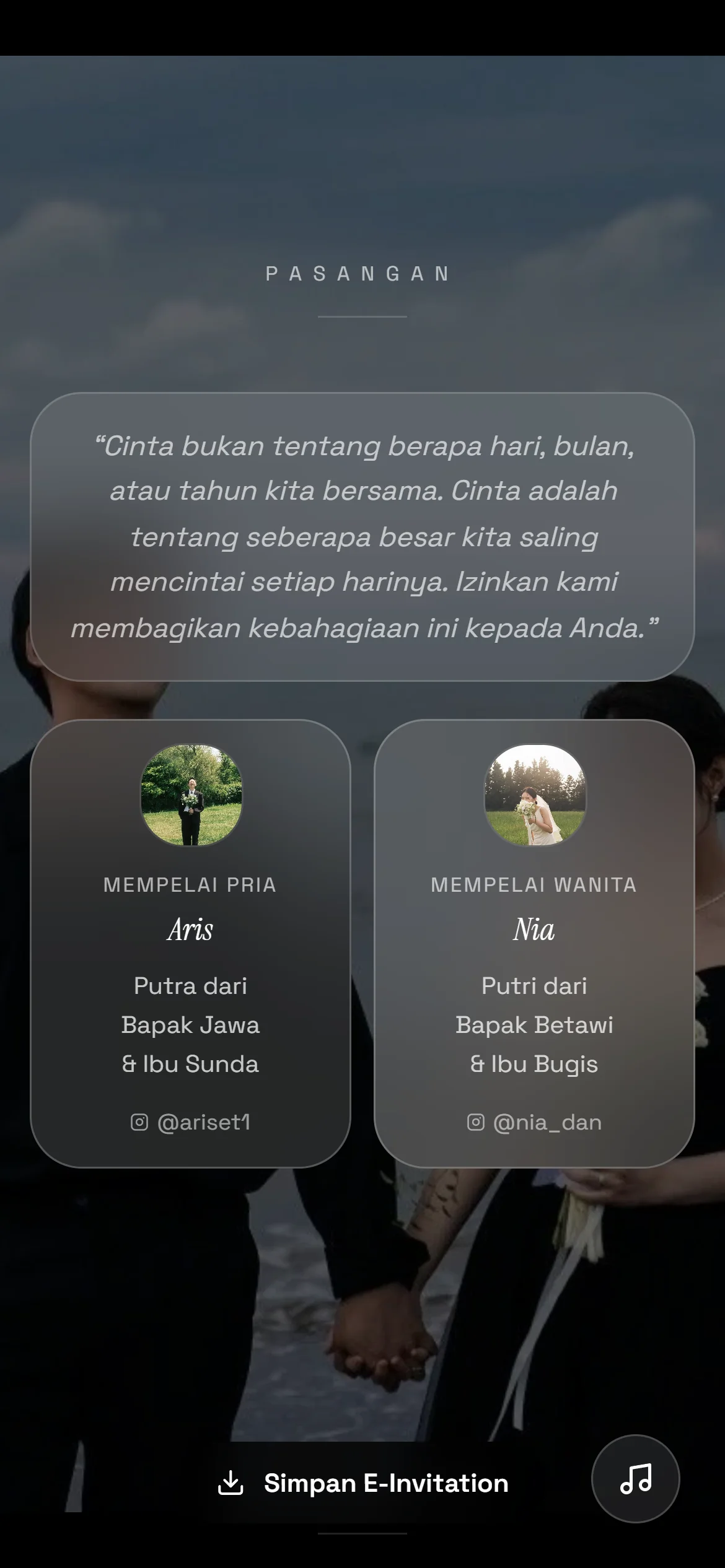 Profil Kedua Mempelai
