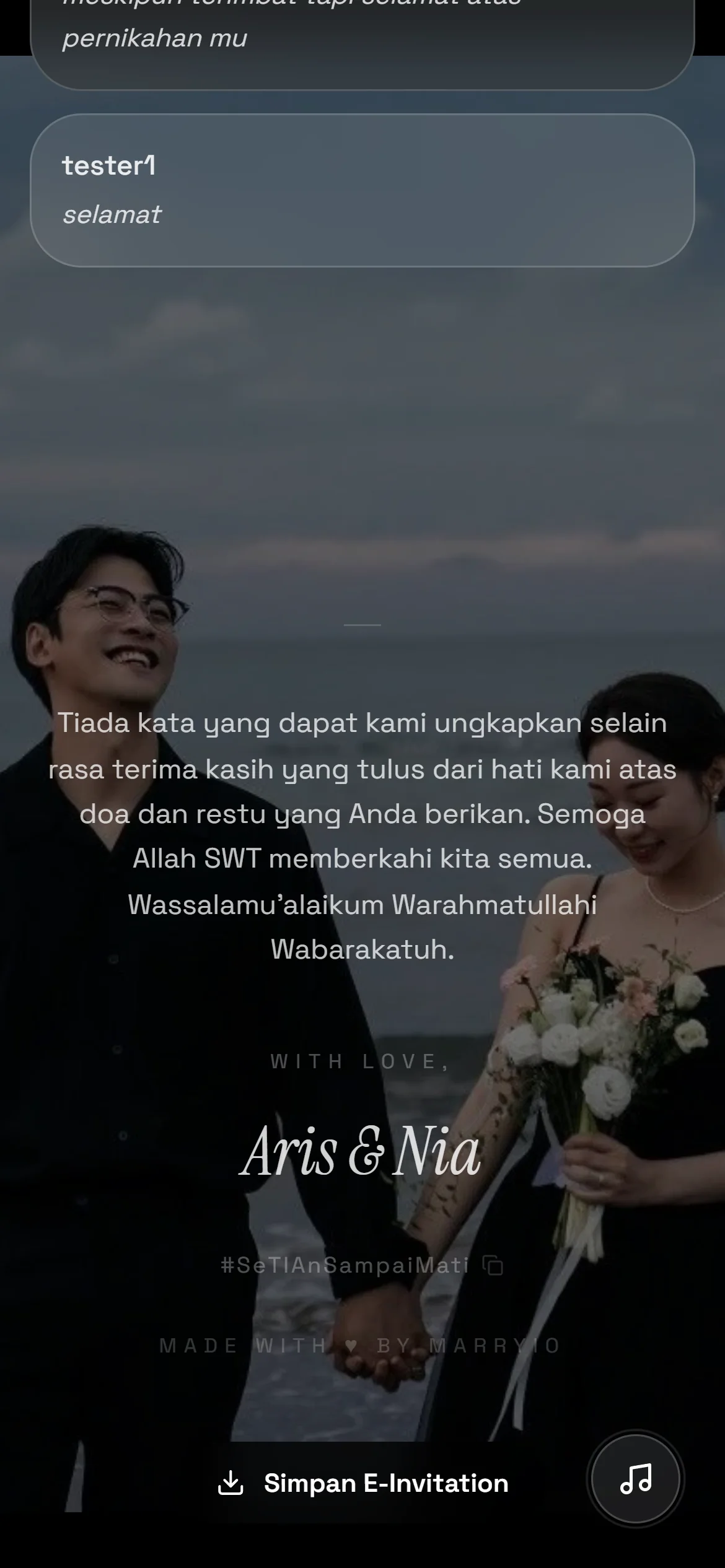 Penutup & Hashtag Pernikahan